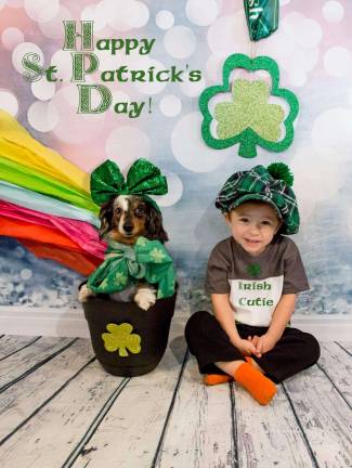 One Lucky Leprechaun Our lil leprechauns having fun! Photo courtesy of Christy.