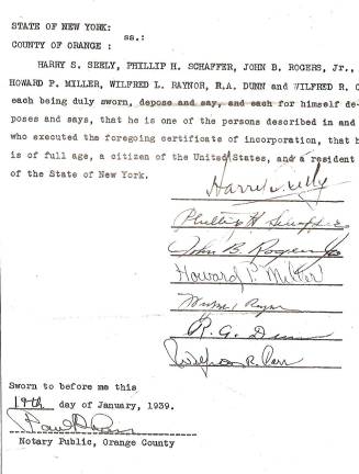 The original signers on Jan.19, 1939.