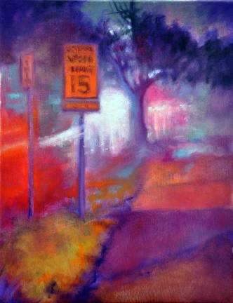 SUNY Orange to host exhibit for non-traditional painter This artwork by Kate Ferriter is called "Fog on South."