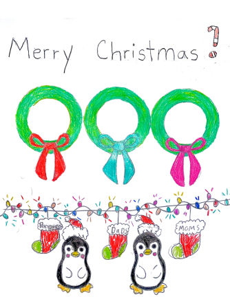 Voting Now Open: Warwick Wrapping Paper Contest Semifinalist drawing by Ava Friedler, age 6