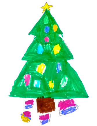 Voting Now Open: Warwick Wrapping Paper Contest Semifinalist drawing by Mikey Pinelli, age 6