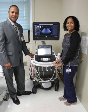St. Anthony Community Hospital’s diagnostic cardiac services earns reaccreditation Provided photo Edgar Perez, MBA, RRT, Director of Respiratory Services, and Brigida Hershberger, Lead Echo Cardiac Sonographer at St. Anthony Community Hospital in Warwick. The hospital’s Diagnostic Cardiac Services recently earned echocardiography reaccreditation.