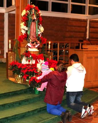 The faithful expressed their love and devotion for our Lady of Guadeloupe.