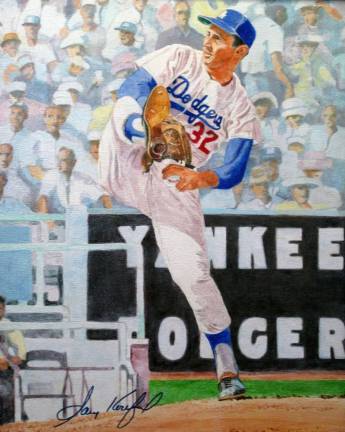 'First Pitch' Art Exhibit at the Library Sandy Koufax