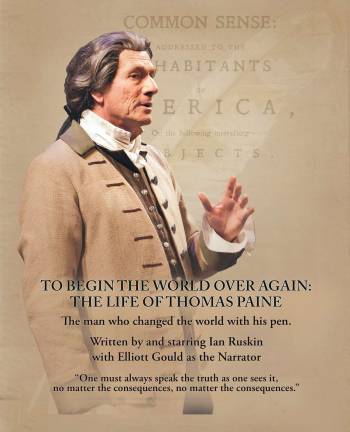 Albert Wisner Public Library will host a screening of &quot;To Begin the World Over Again: The Life of Thomas Paine&quot; on Friday, Oct. 27, at 7 p.m.