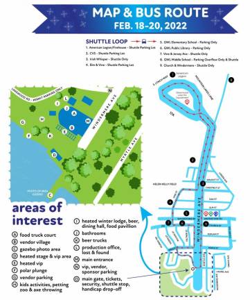 Greenwood Lake Winter Carnival map