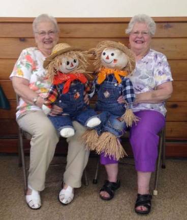 The United Methodist Church in Sugar Loaf will hold its annual fair Provided photo Look alike sisters Ginger Bauman and Mimi Maxfield hold look alike scarecrows that they made for the upcoming Sugar Loaf annual Church Fair to be held on Sept. 15.