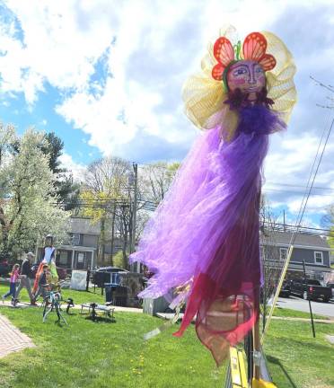 Puppets and other art installations adorned the park.