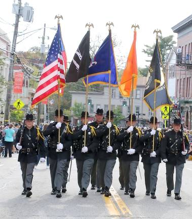 The parade was led by The Warwick Valley Police Dept. and the Orange County Sheriffs Office Color Guard.