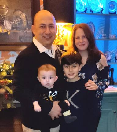 Kodey Bossio, Sanfordville Elementary fourth grader, with his parents Damian and Tina, and brother Brandon, six months old.