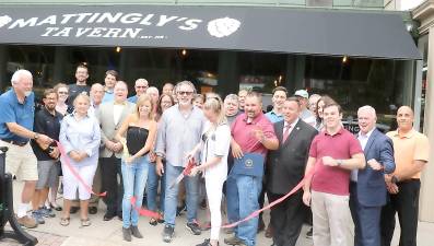 On Wednesday, Sept. 4, state and local officials along with members of the Florida and Warwick Chambers of Commerce joined owner Tom Mattingly (center), his staff members, patrons, friends and supporters to celebrate the occasion with a ribbon-cutting ceremony