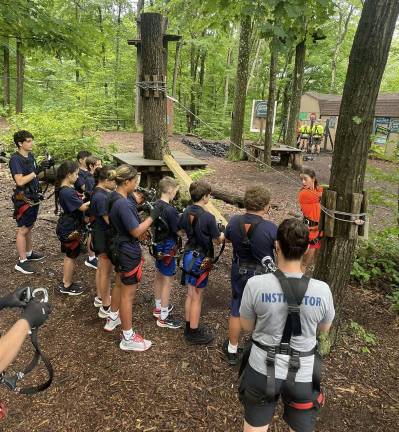 Join the Junior Police Academy this summer Team-building was the goal of this exercise in the woods.