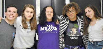 Anthony Savino, left, Sophia Romano, Paul Gagliano, Geoffrey Hall and Julia Mosier were recognized for their music talents and selected to participate at the New York State School Music Association (NYSSMA) 2019 All-State Winter Festival, to be held Dec. 5 to 8 in Rochester.