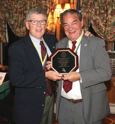 Rotary celebrates Citizen of the Year and Community Service Awards Photos by Roger Gavan Warwick Valley Rotary President Dave Eaton (left) presents the Citizen of the Year Award to Stan Martin.