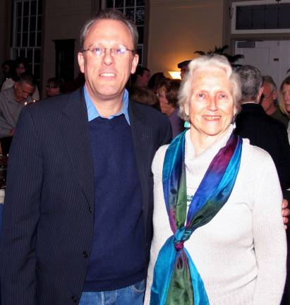 A night out at the tavern nets $4,000 for the Warwick Historical Society Historical Society of the Town of Warwick Executive Director Robert Schmick, Ph.D., with Society President Pat McConnell.