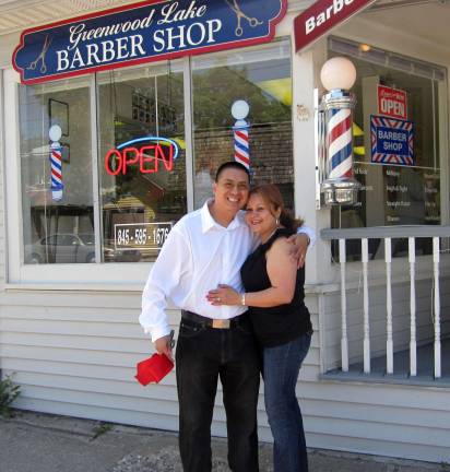 GWL Barber Shop celebrates first anniversary Iderson and Lidia Suarez recently celebrated the first anniversary of the Greenwood Lake Barber Shop.