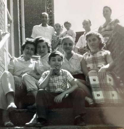 Vincenza Denisi, second row, second from the right, and Maria Trovato, second row, first on the left, in Newburgh.