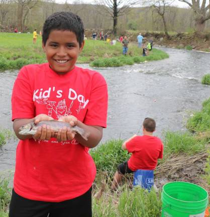 Come fish, go fish Roddrick Vivieca, 11,has the right message for this event on his tee-shirt.