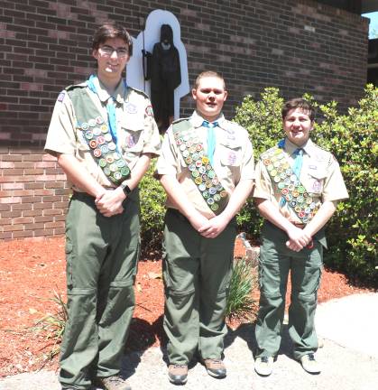 Three more Troop 45 Boy Scouts advance to highest rank at Eagle Court of Honor Photo by Roger Gavan Three Boy Scouts from Troop 45 advanced to Rank of Eagle: From left, Matthew Kaytes, Nicholas Jackson and Jeffrey Koff.