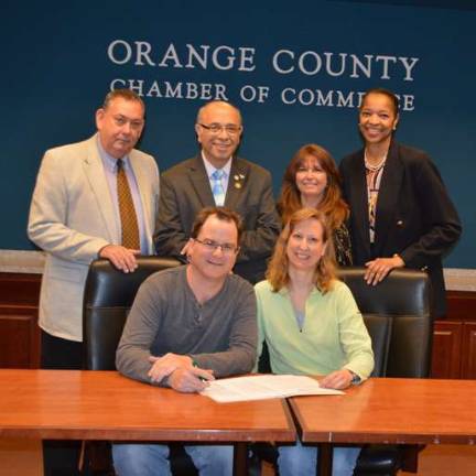 Pawelski Farms receives Small Business Recovery Program grant Chris and Eve Pawelski, front, received a state grant to help them recover from two devastating storms. Standing, from left, are Arnaldo Sehwerert, regional director of the Small Business Development Center, John D’Ambrosio, Orange County Chamber of Commerce president, Cynthia Clune, business advisor, Mid-Hudson SBDC, and Vaness Primus, storm recovery regional coordinator for the Mid-Hudson.