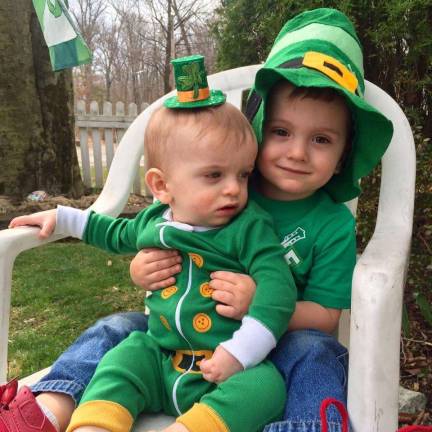 One Lucky Leprechaun Nana's Pot of Gold. Kellan & Ciro. Photo courtesy of Kathleen.