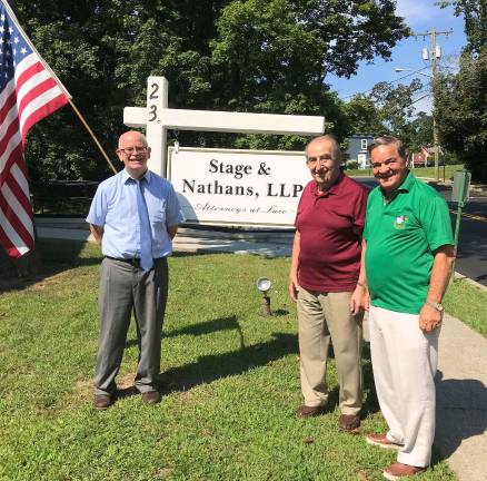 Doug Stage named Warwick Citizen of Year Photo by Christine Stage Doug Stage, left, is congratulated on being selected Warwick’s 2018-19 Citizen of the Year by selection committee co-chairs Leo Kaytes Sr. and Stan Martin.