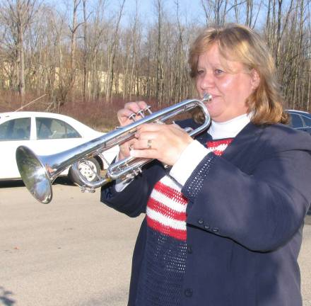 11-11-11 in 10990 VFW Post 4662 Chaplain Clayton Eurich closed the ceremony with a prayer followed by the traditional salute during the playing of Taps by Lydia Van Duynhoven.
