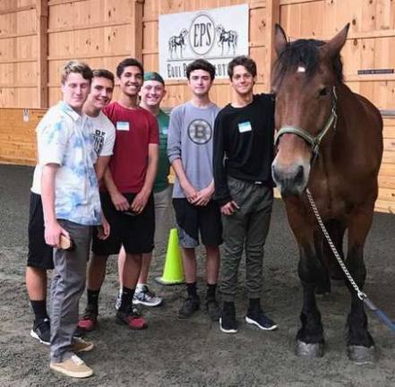 What we can learn from horses Students from left: Aiden Finn, Joey Miller, Michael Mable, Tristan Peterson, Jacob Branch and Yianni Kallopouos.