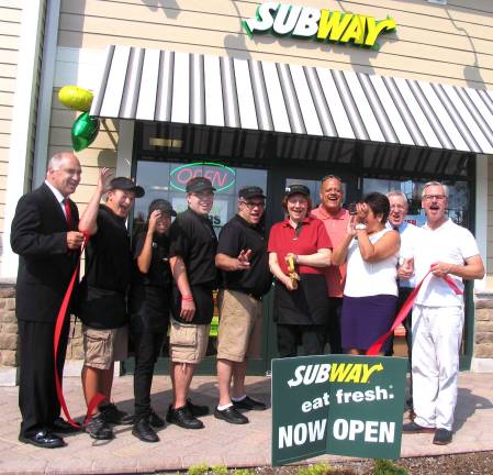 Warwick Subway Sandwich shop celebrates official grand opening Photo by Roger Gavan On July 22, Town of Warwick Deputy Supervisor James Gerstner, Mayor Michael Newhard and members of the Warwick Valley Chamber of Commerce joined owner Michele Schiffrin, her family and staff for the official grand opening of her new Subway Sandwich shop in the Fairgrounds Shopping Center at 148 Route 94 South in Warwick.