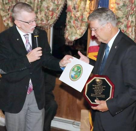 Town of Warwick Supervisor Michael Sweeton presented a special proclamation to Jack Ellis, an Outstanding Community Service Award winner.