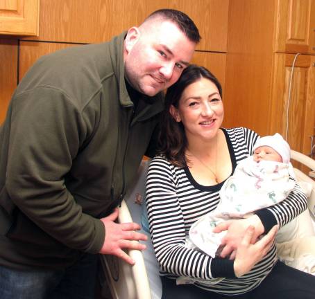 Thomas John McKeon is the first child born in 2014 at St. Anthony Community Hospital Photo provided by St. Anthony Community Hospital John and Regina McKeon of Florida, N.Y., were surprised to learn that their son Thomas John had the honor of being the first baby born at St. Anthony Community Hospital in 2014.