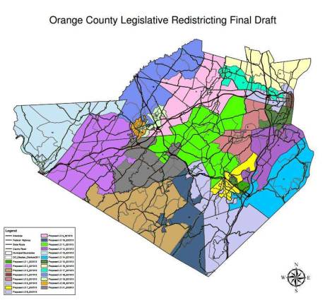 Latinos' rise opens redistricting to scrutiny A map of proposed legislative districts in Orange County from Feb., 2013.