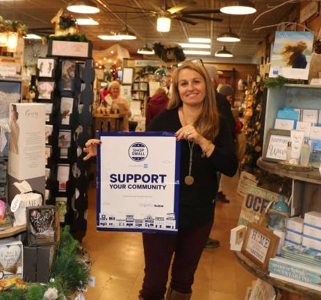 Small Business Saturday lures more shoppers to downtown Warwick Photos by Roger Gavan Nicole Repose, owner of Etched in Time, was happy to participate in the ninth annual "Small Business Saturday."