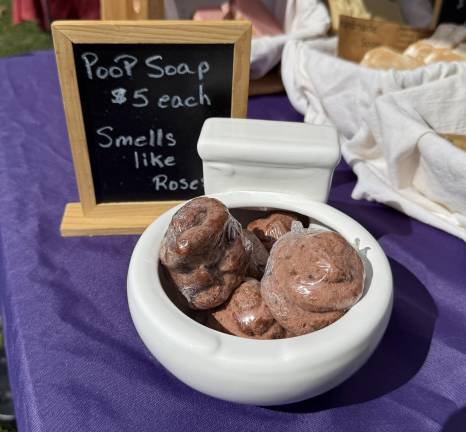 Summer Highlights of the Farmers Market Savory Sisters’ Poop Soap actually smells like roses.