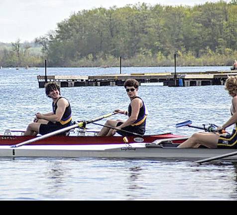 Boys Varsity 2: Luke Rzeznik (cox) &amp; Zach Garby (steer)