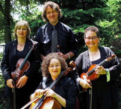 Library hosts ‘a musical conversation for four’ The Hudson Valley String Quartet will appear in concert at Albert Wisner Public Library on Sunday, Nov. 3, at 2 p.m. Beginning in front, the musicians are: Jeanne Fox (cello); and standing, from left to right: Tara Goozee (violin); Piotr Kargul (viola); and Donna Kushner (violin).