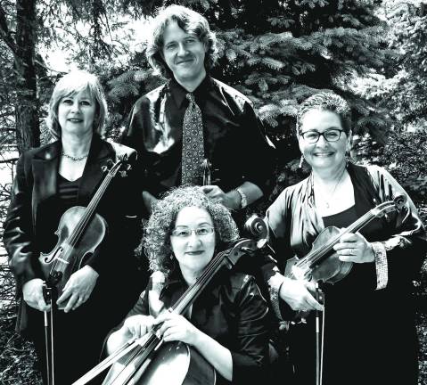 Library hosts ‘a musical conversation for four’ The Hudson Valley String Quartet will appear in concert at Albert Wisner Public Library on Sunday, Nov. 3, at 2 p.m. Beginning in front, the musicians are: Jeanne Fox (cello); and standing, from left to right: Tara Goozee (violin); Piotr Kargul (viola); and Donna Kushner (violin).