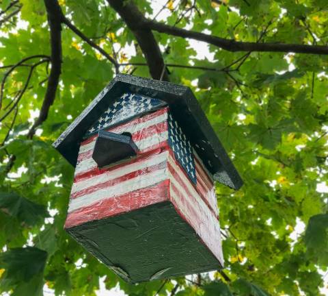 Holiday-themed birdhouses spotted in Pine Island Park