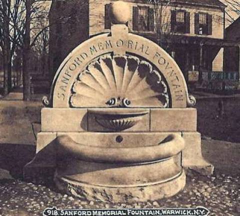 ‘A word and a stone cannot be recalled’• Photo provided by Dr. Richard Hull The Sanford Memorial Fountain. circa 1904.