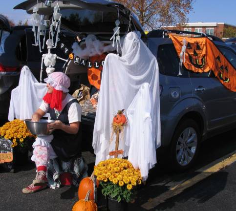 Second annual Trunk or Treat held at Warwick Valley High School Winner of Best Decorated Car - Kate "Raggedy Ann" Vitiello.
