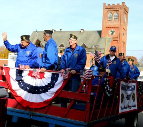 Veterans of both American Legion Post 214 and VFW Post 4662 rode and marched together to hold ceremonies.