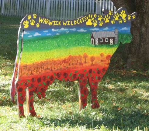 Follow the herd The nine bovines in the park are the creations of local students, representing each of the schools in the town.