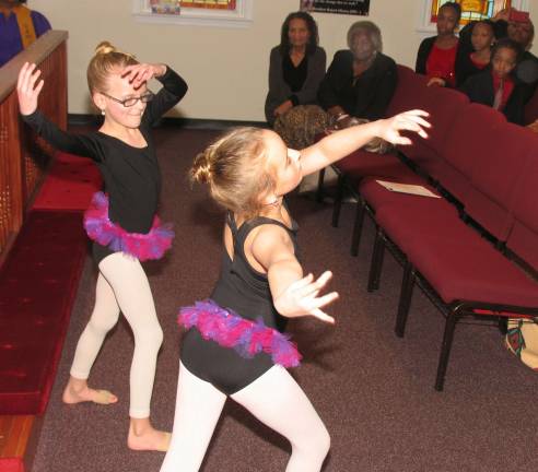Warwick's Union AME Church celebrates Martin Luther King Jr. And for the second consecutive year, young members of the Black Dirt Dance Studio, like (left) Elizabeth Scheuermann, 6, and Jacqueline Arbogast, 9, performed a creative dance in tribute to Dr. King.