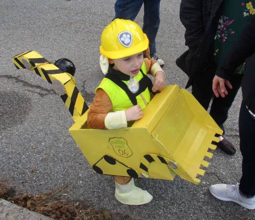 Halloween came early in Greenwood lake Lookout: Kyle Flood, 3, came to the parade as a backhoe.