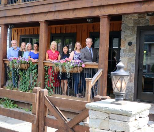 A special evening of networking Photo by Roger Gavan Gathered on the New Orleans style covered porch at Warwick Wine Garden and Piano Bar to define plans for The Warwick Valley Chamber of Commerce Thursday, June 20, summer social are from left, Warwick Chamber President John Redman, Office Manager Sarah Armand, Secretary Kim Starks, Warwick Wine Garden and Piano Bar General Manager Lourice Angie, Programs Chair Janine Dethmers, Board Member Ia Faraoni, Media Coordinator Bea Arner and Executive Director Michael Johndrow.
