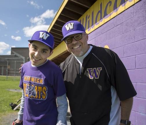Provided photos Warwick Valley Middle School student Andy Casale and Coach William Zwart.