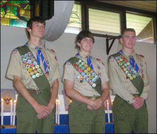 Three young men achieve Eagle Scout Three young men achieve Eagle Scout