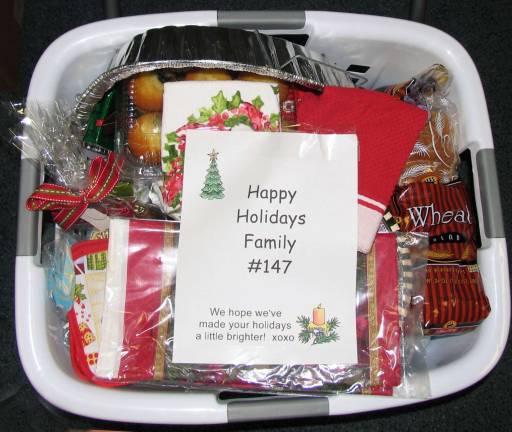 Food Pantry to distribute Christmas baskets Dec. 20 A typical Christmas basket