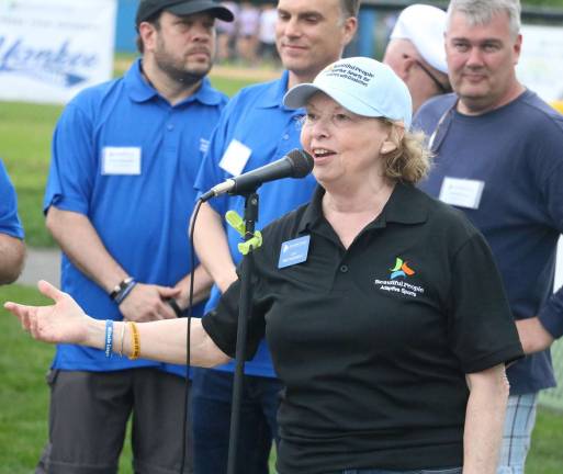 The Daniel Fratto Field for Beautiful People baseball program opens Executive Director Jan Brunkhorst thanked everyone for coming and introduced dignitaries Board members and donors.