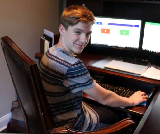 Warwick Valley High School freshman seeks to create club for computer programming Photo by Roger Gavan Warwick Valley High School freshman Jordan De Sotle.